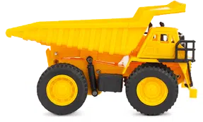 Yellow toy construction truck